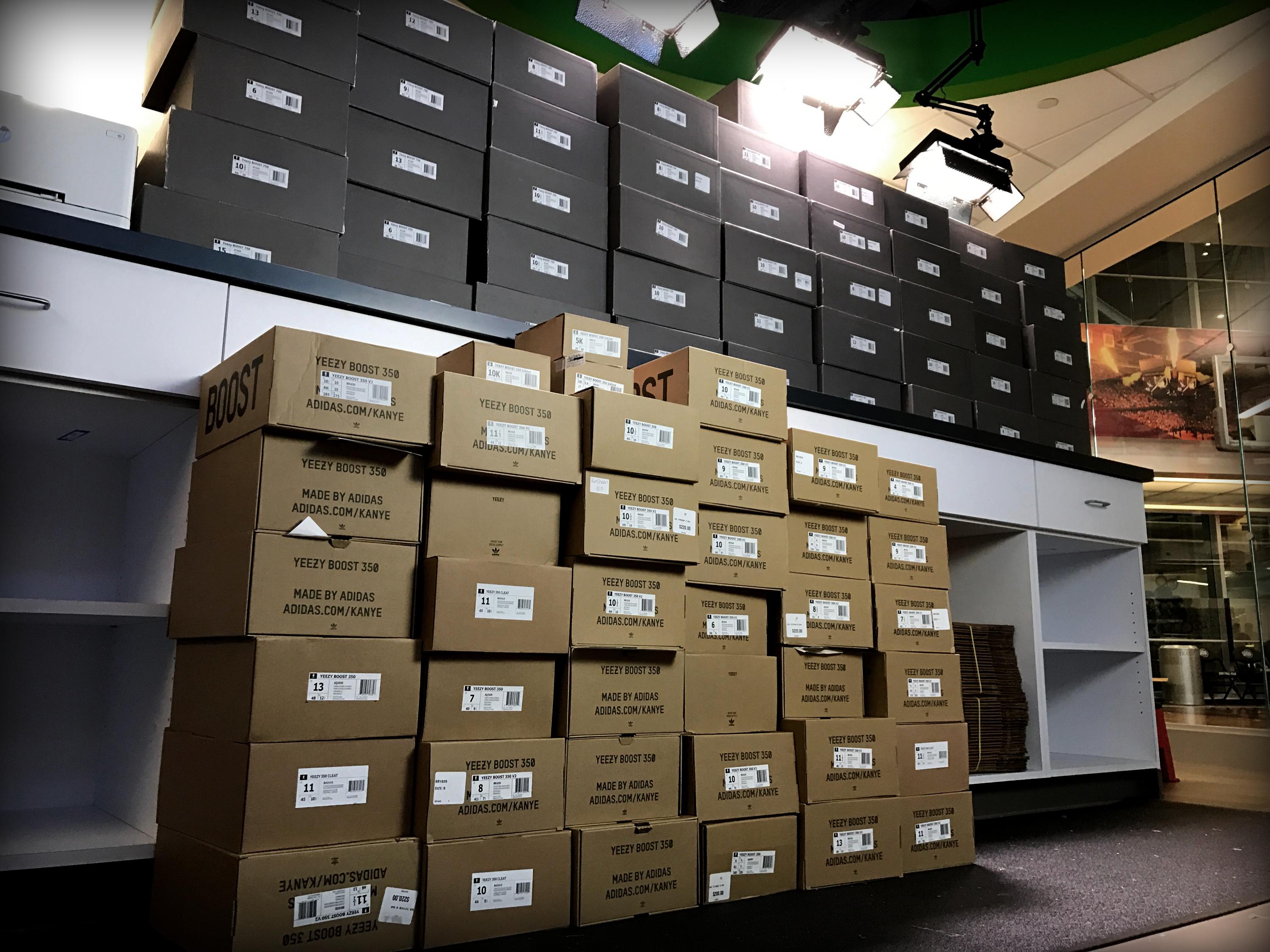 History of adidas resell yeezy boxes