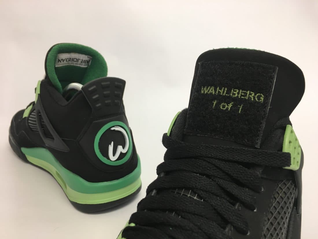 Air Jordan 4 "Wahlburgers" 1 of 1 for Mark Wahlberg by Mache 