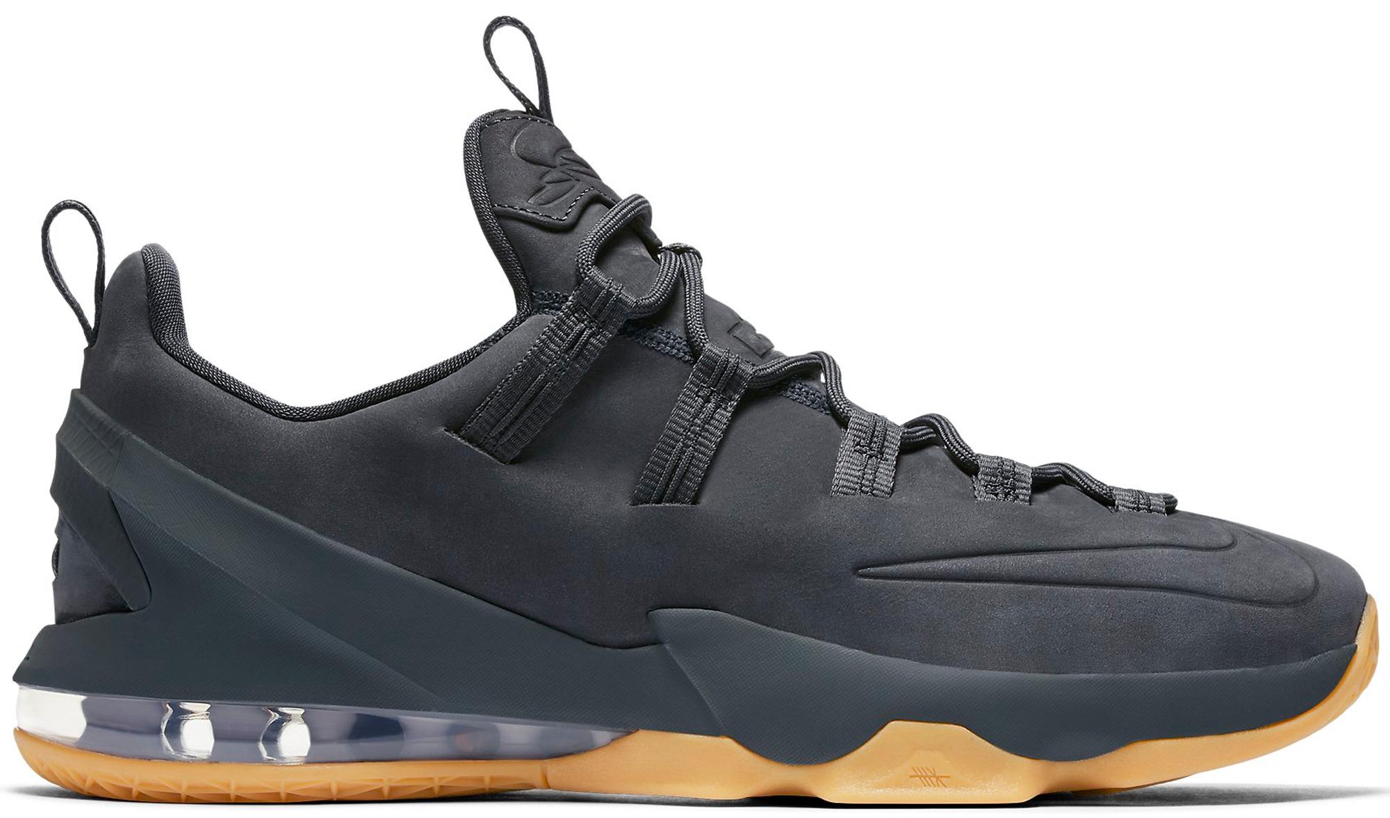 Nike LeBron 13 Low Premium Suede Anthracite Gum