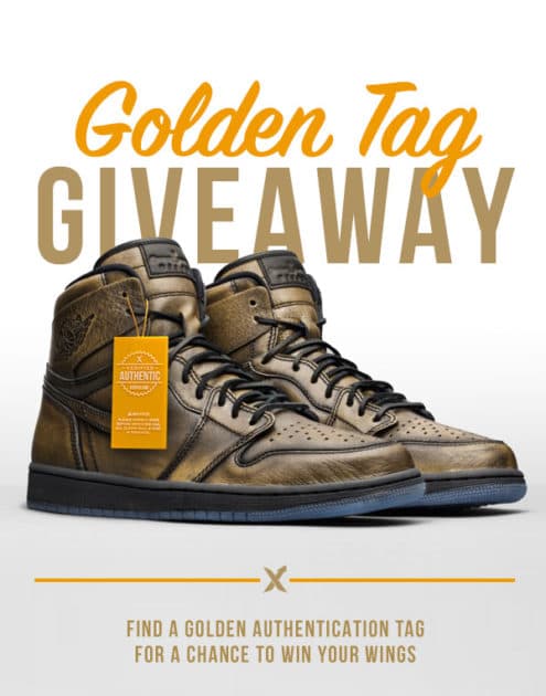 Find a Golden Authentication Tag Win Free Sneakers