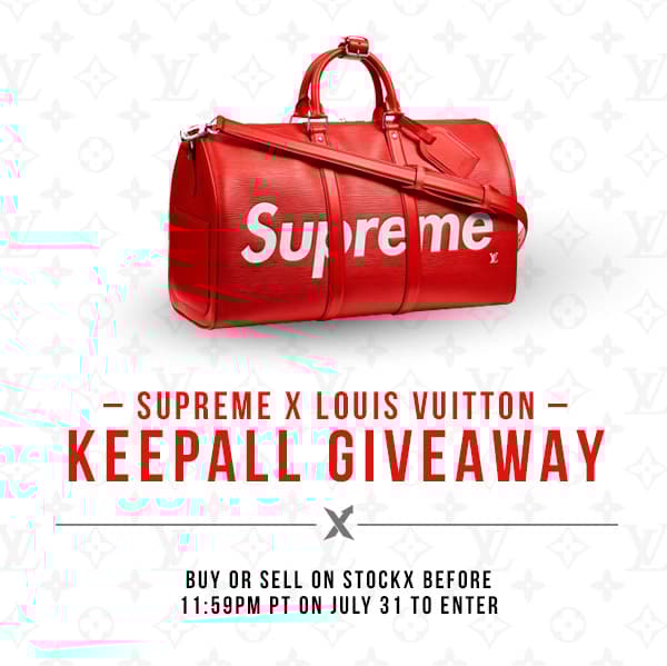 Supreme x Louis Vuitton Keepall Duffle Bag Giveaway