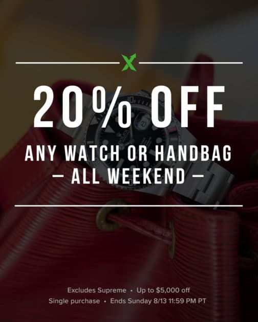 20% OFF Bags + Watches: This Weekend Only
