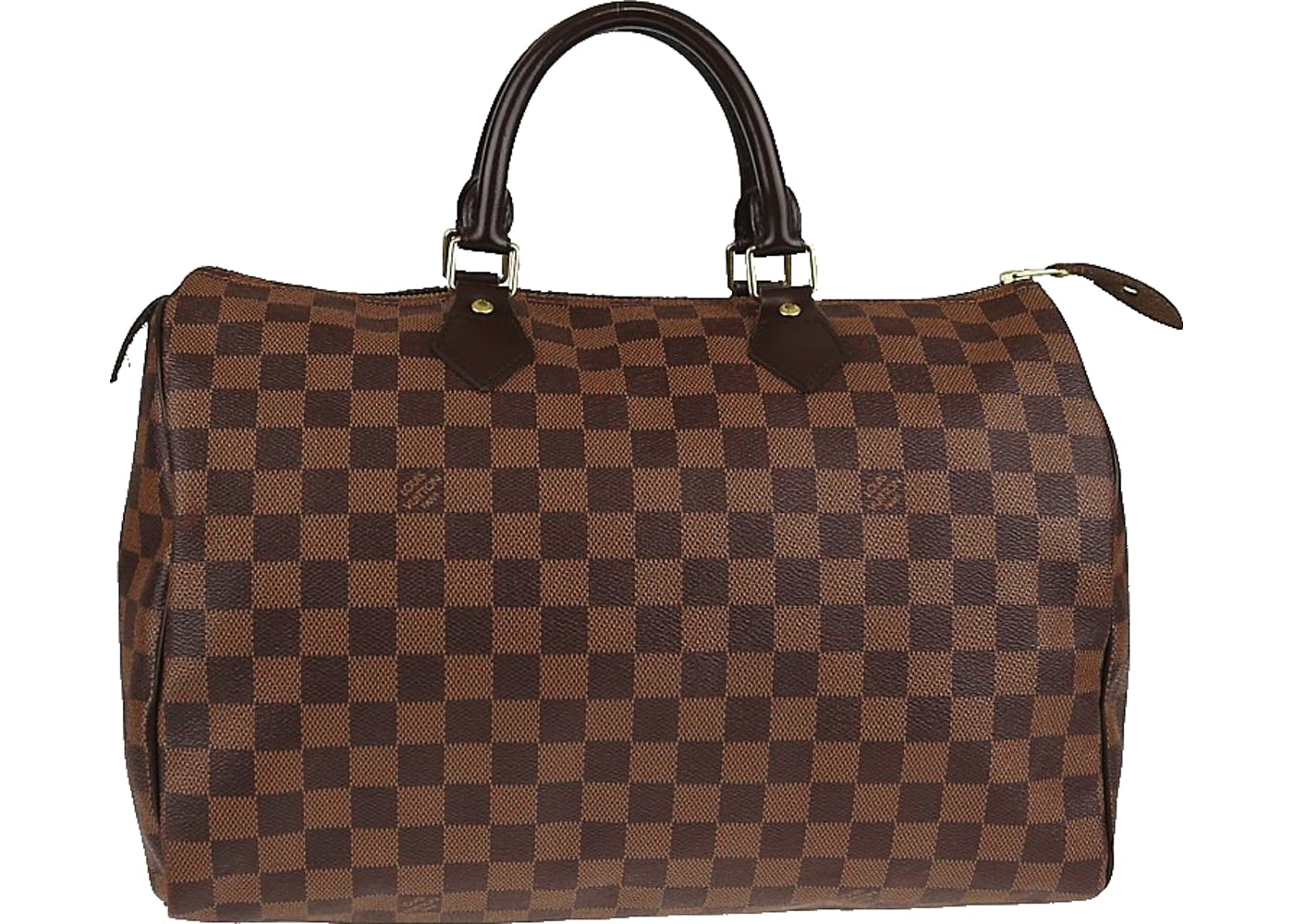 LOUIS VUITTON Speedy 35 Monogram Canvas Shoulder Bag Brown