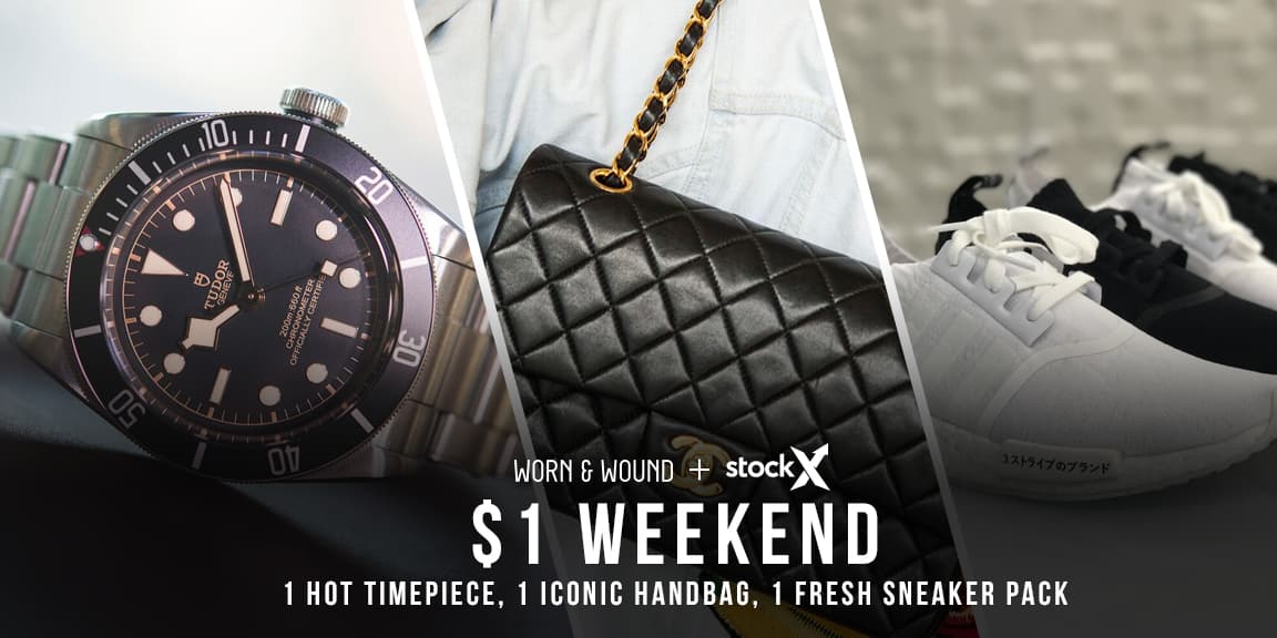 $1 Weekend: 1 Hot Handbag, 1 Iconic Timepiece, 1 Fresh Pack of Kicks