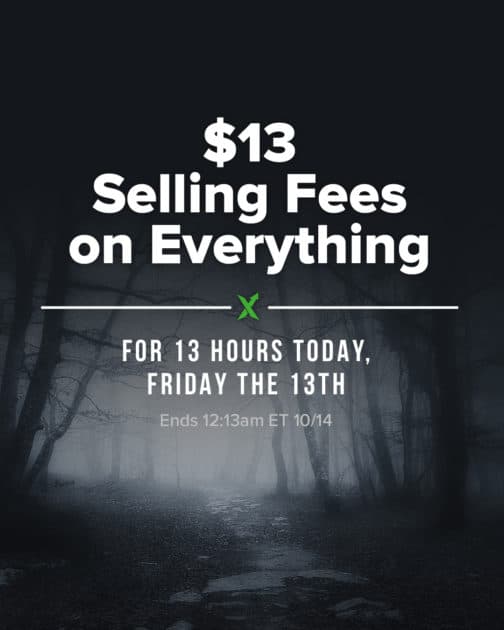 $13 Flat Selling Fee On Everything