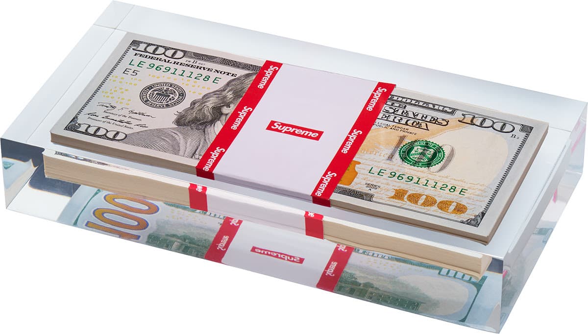 Supreme $100 Bill Cash Paperweight