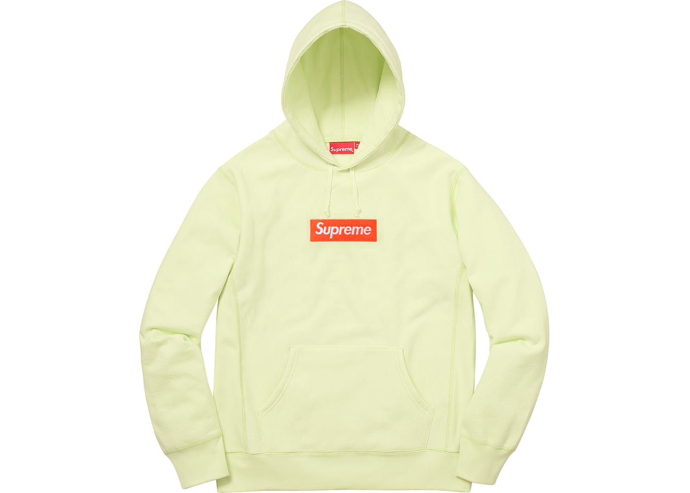 Supreme Box Logo Hooded Sweatshirt Pale Lime