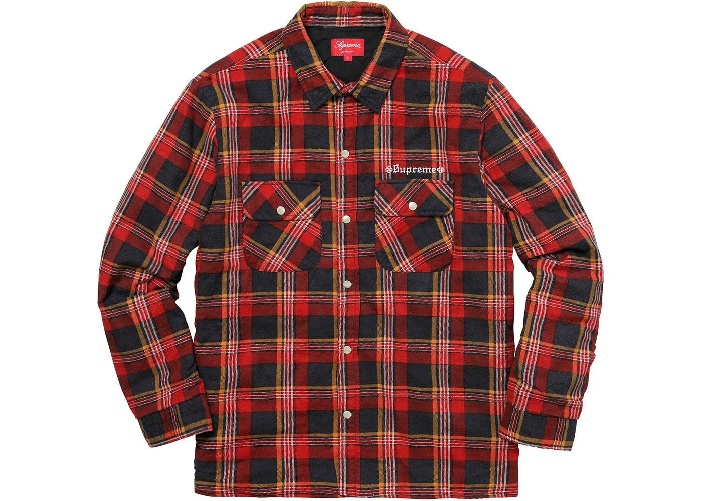 最安値人気Supreme / Quilted Flannel Shirt ジャケット・アウター