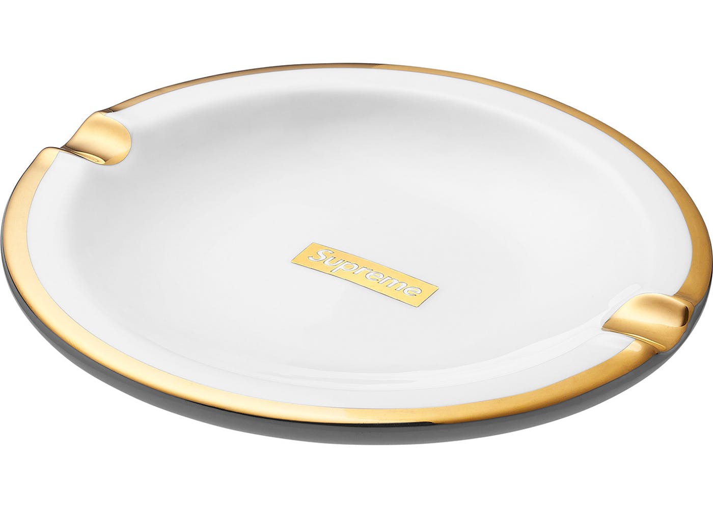 Supreme Gold Trim Ceramic Ashtray