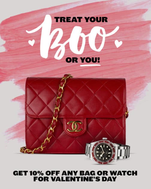Get 10% Off Any Bag or Watch For Valentine's Day