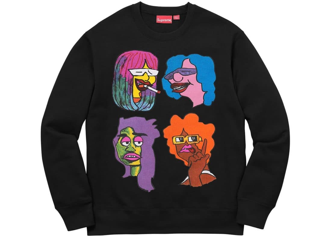 Supreme Gonz Heads Crewneck Black