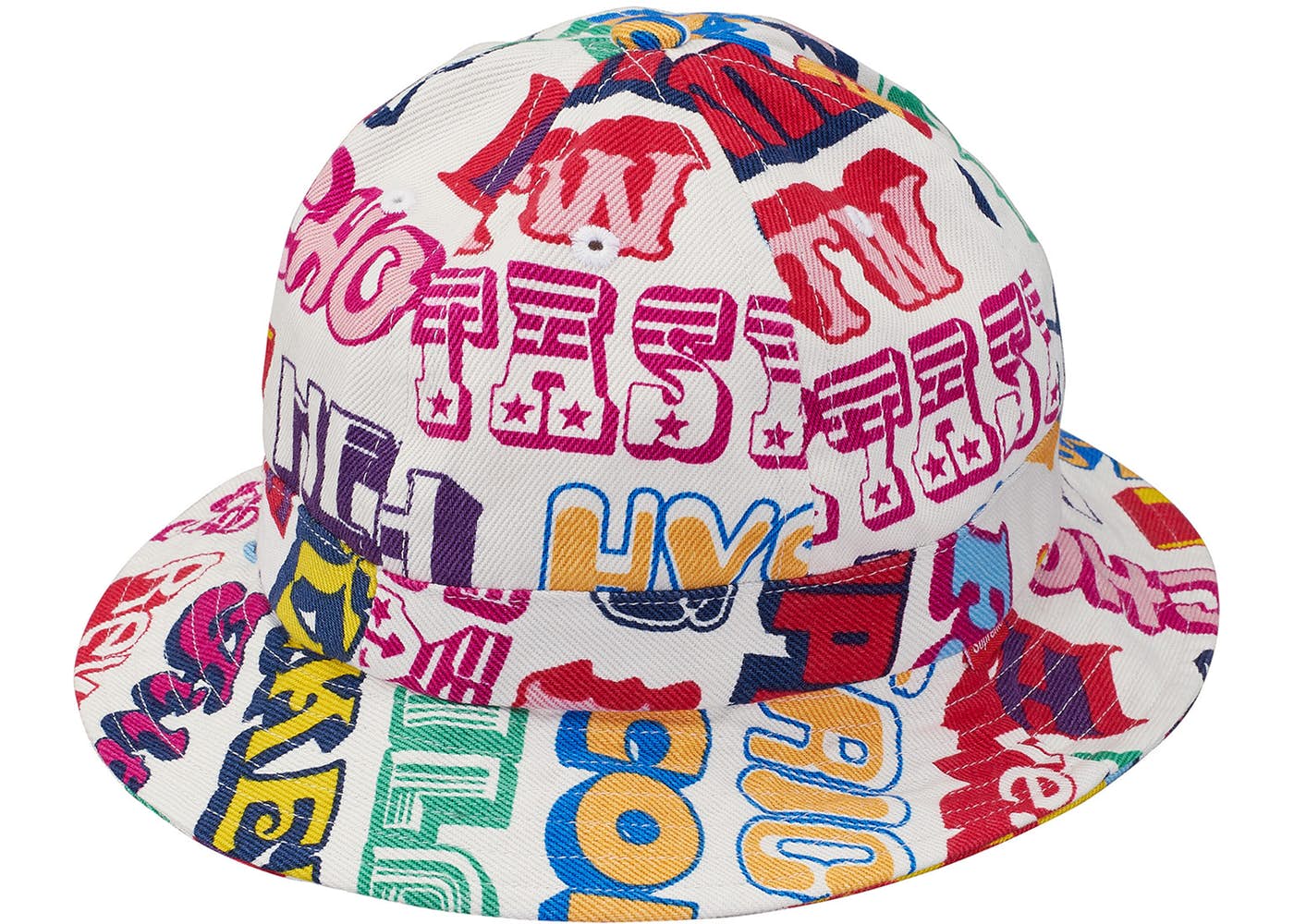 Supreme Hysteric Glamour Text Bell Hat White Fall/Winter 2017