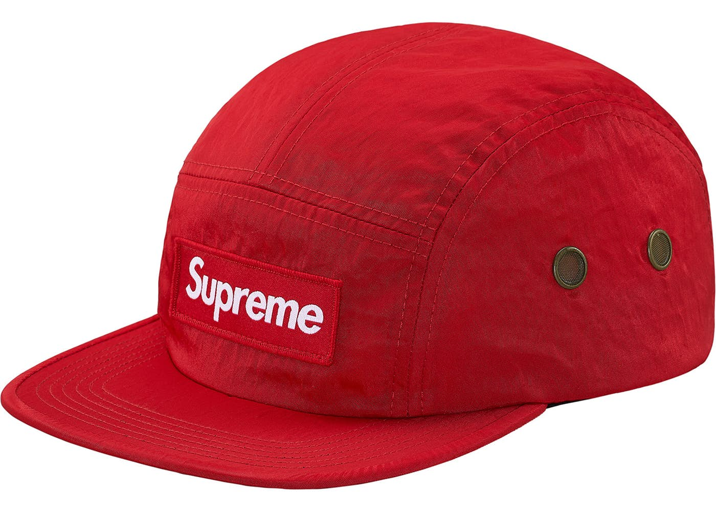 Supreme Camp Cap Washed Nylon Red