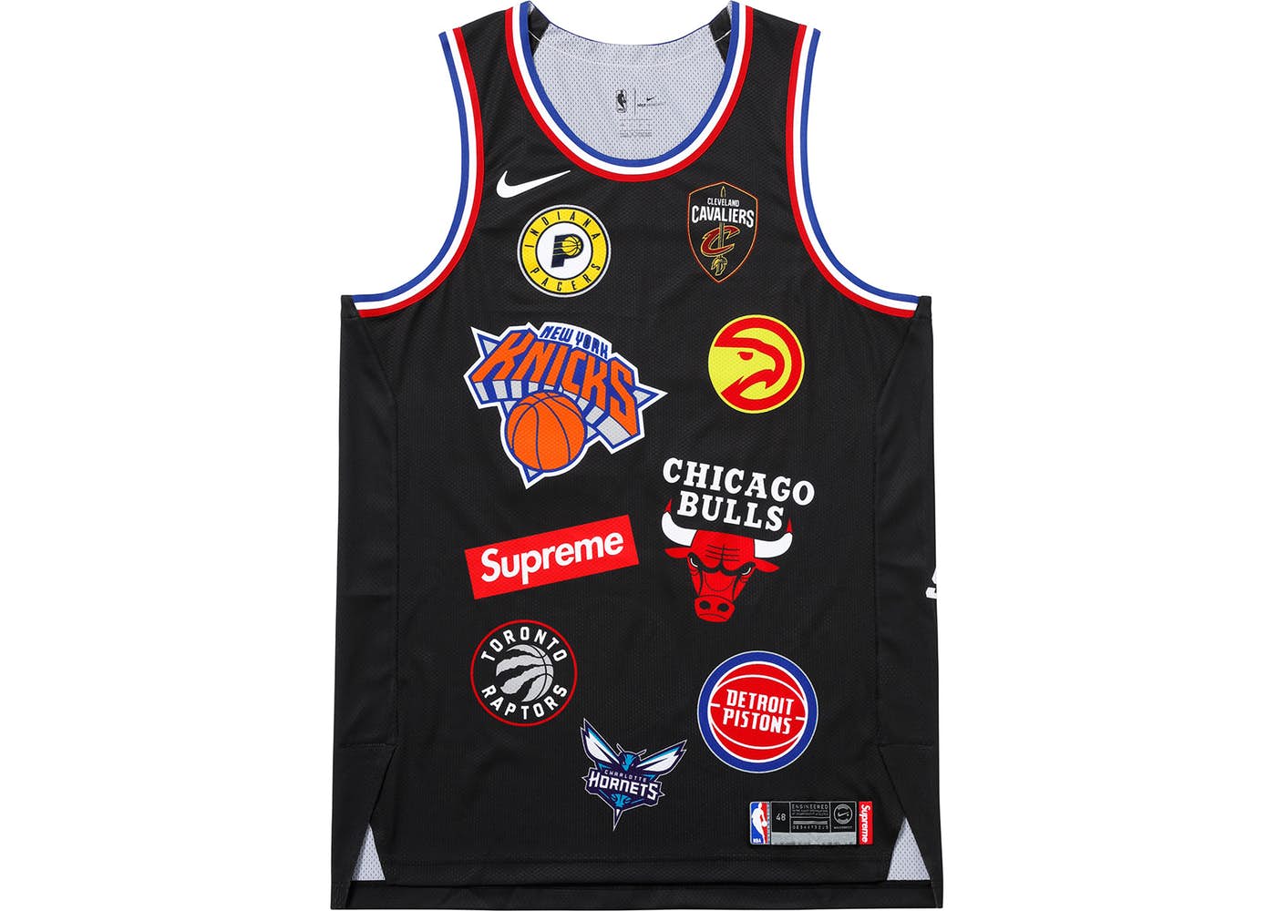 Supreme Nike/NBA Teams Authentic Jersey Black Spring Summer 2018