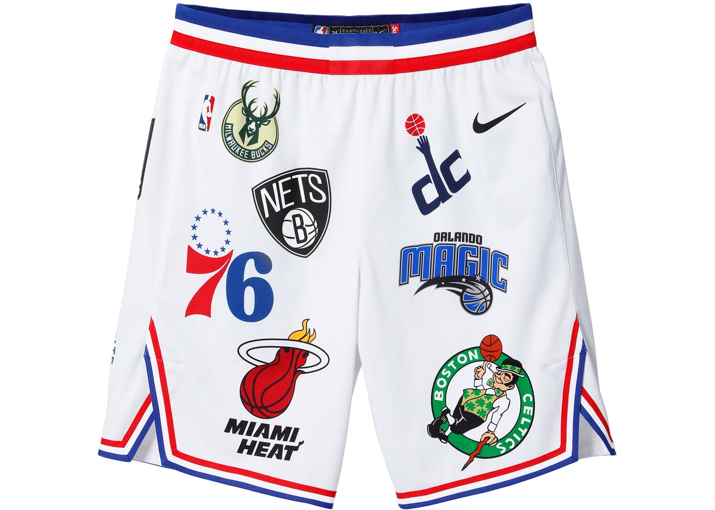 Supreme Nike NBA Teams Authentic Short White Spring/Summer 2018