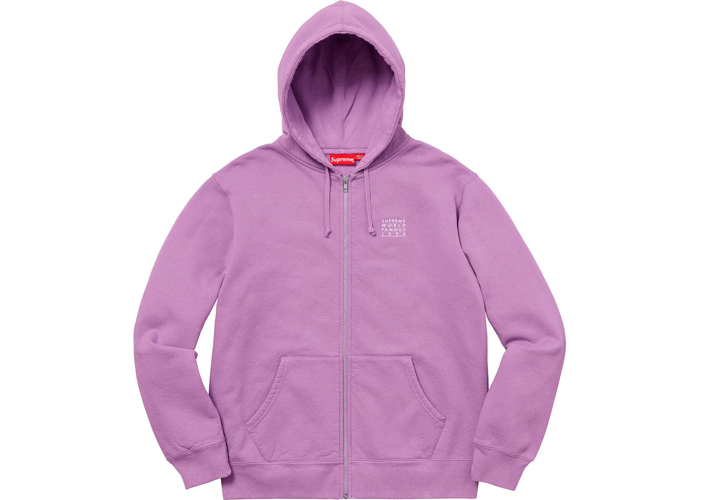 Supreme World Famous Zip Up Hooded Sweatshirt Violet Spring/Summer