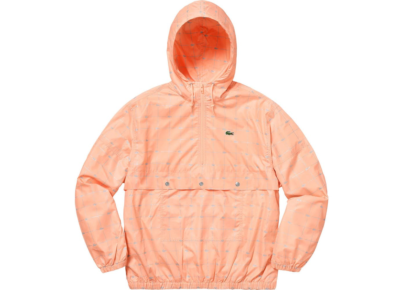 Supreme LACOSTE Grid Anorak Peach