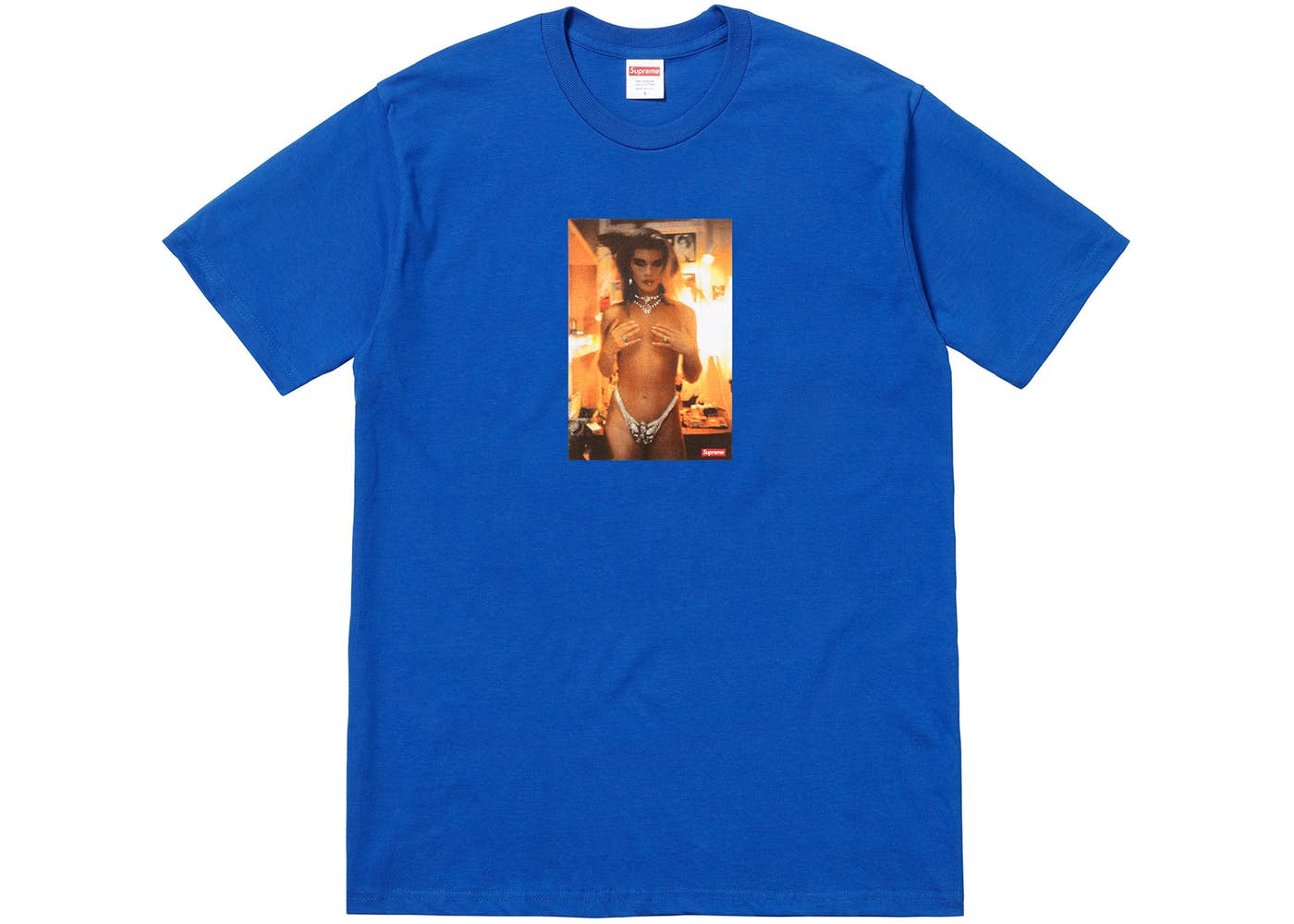 トップス supremeNan Goldin kim in prinestone tee Supreme Nan Goldin Kim in Rhinestone Tee Royal