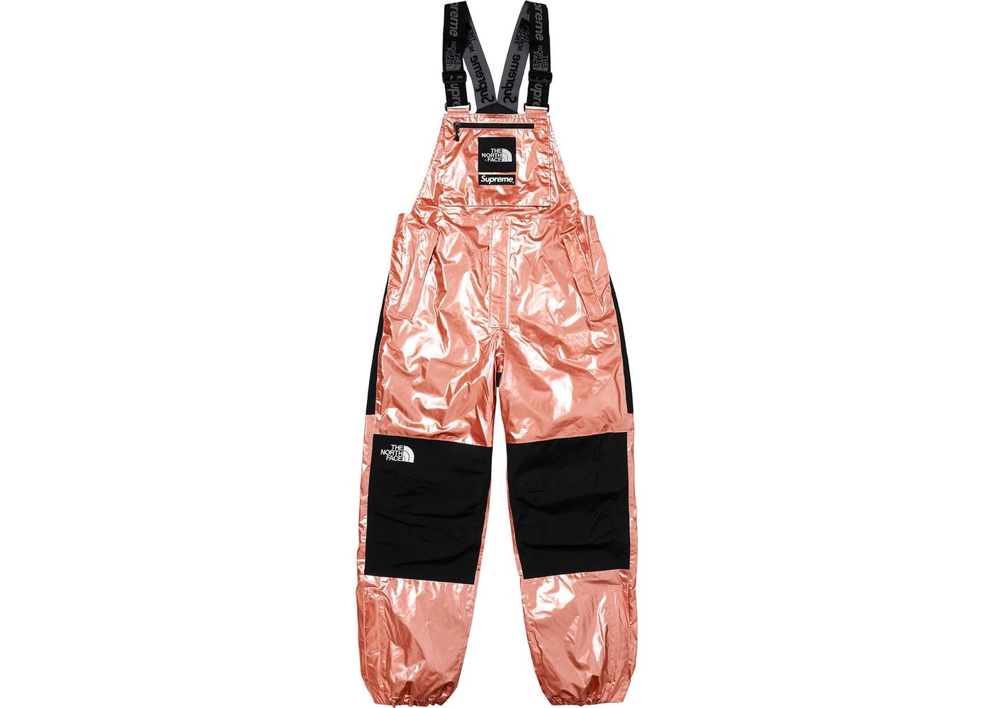 Supreme The North Face Metallic Mountain Bib Pants Rose Gold