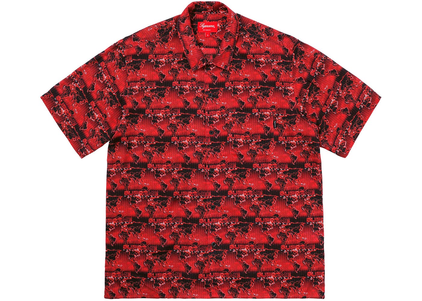 Supreme World Famous Rayon Shirt Red Spring/Summer 2018