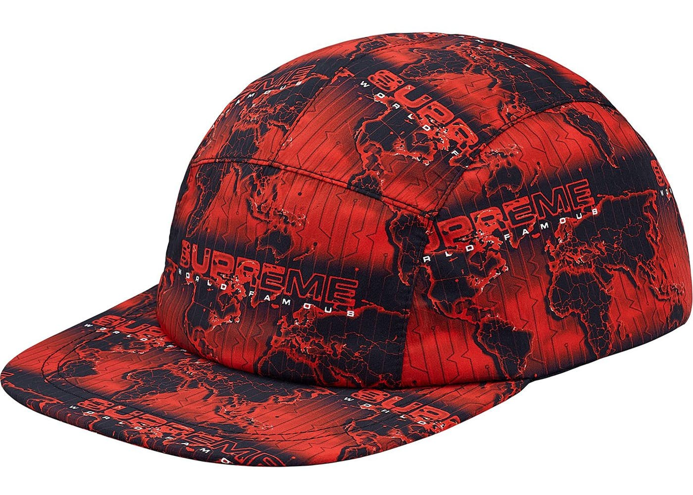 Supreme World Famous Taped Seam Camp Cap Red