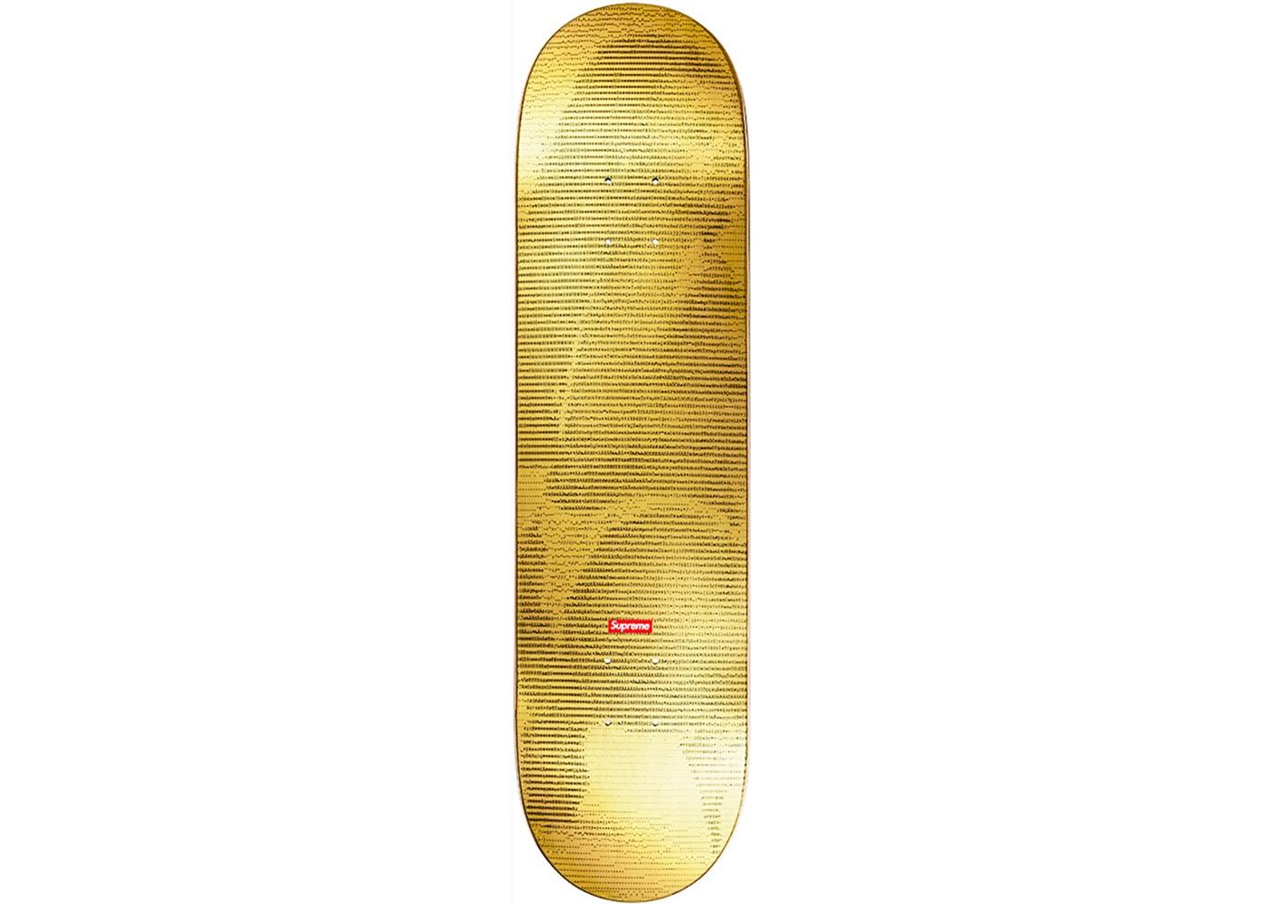 Supreme-Digi-Skateboard-Gold