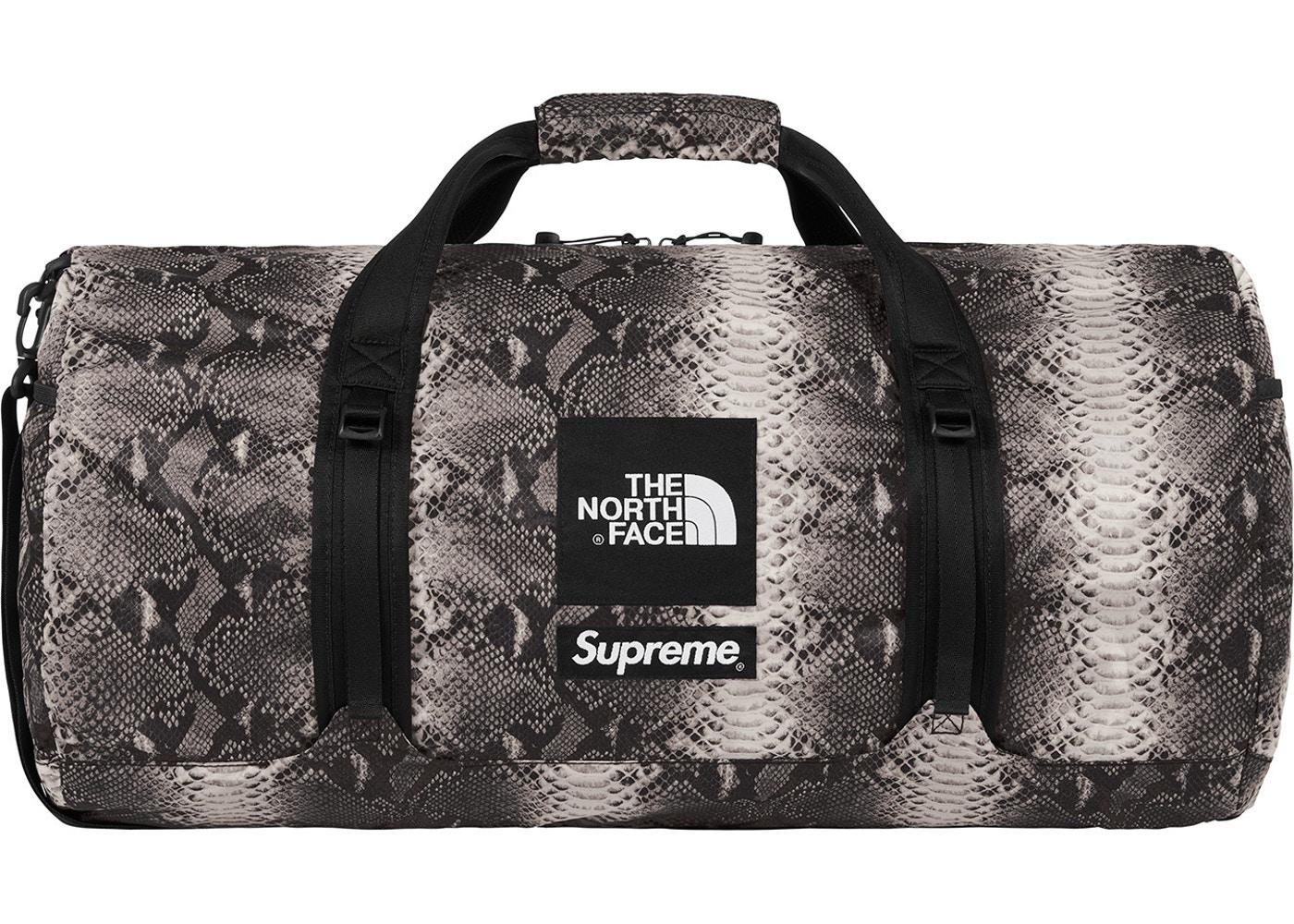 Supreme The North Face Snakeskin Flyweight Duffle Bag Black