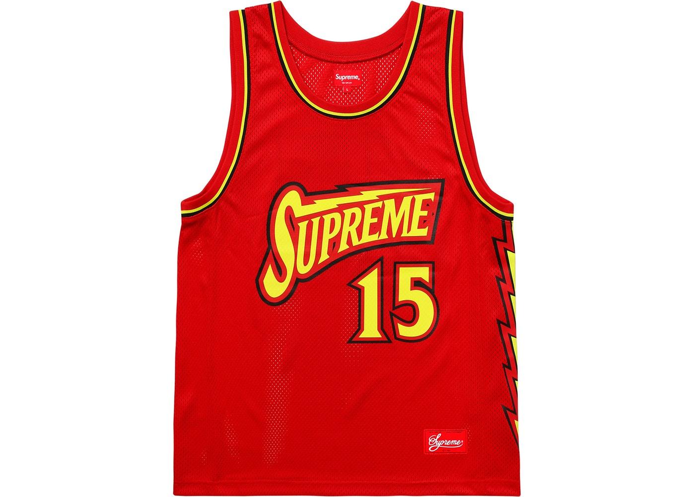 Supreme Bolt Basketball Jersey Red Spring/Summer 2018