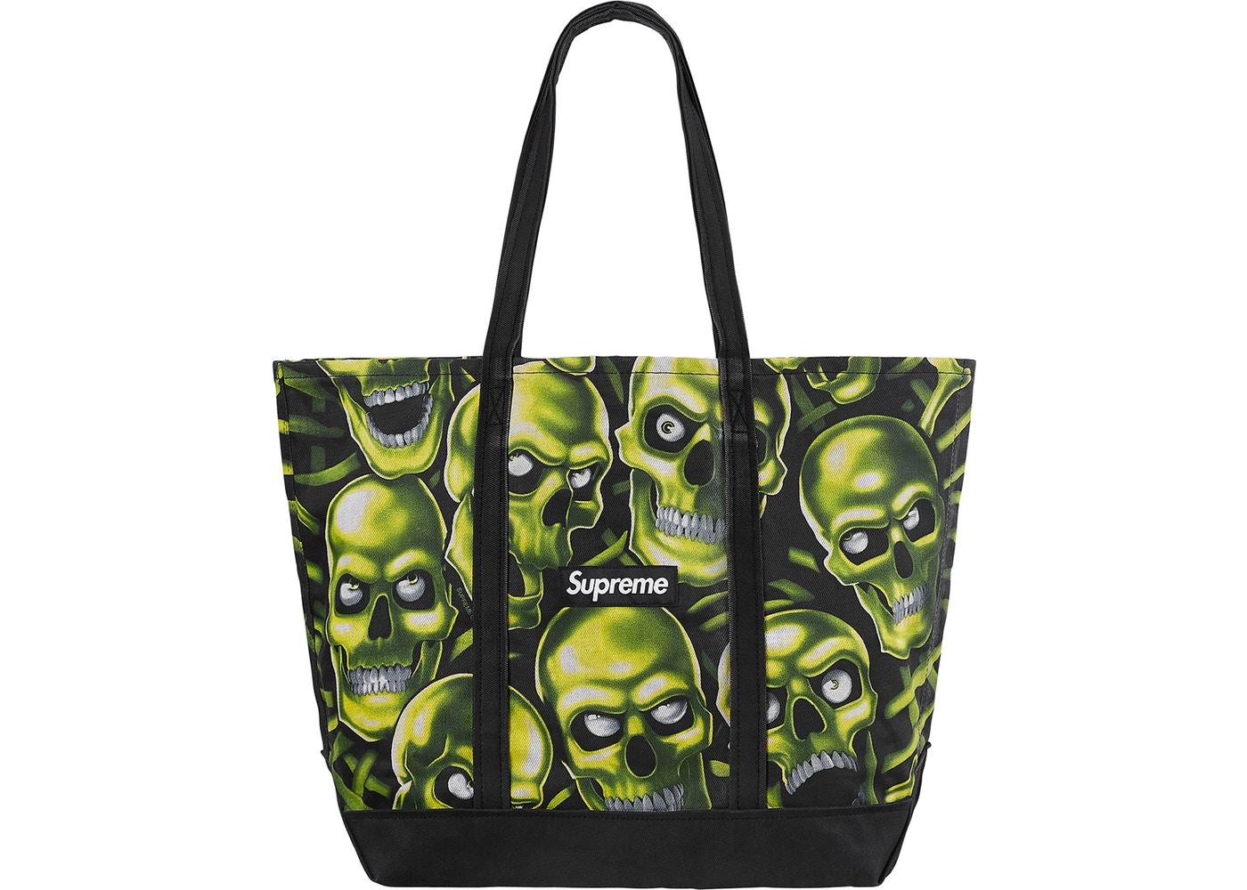 Supreme skull on sale pile denim tote