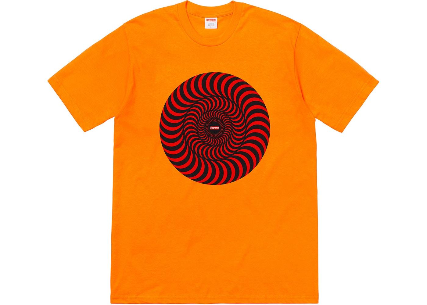 Supreme Spitfire Classic Swirl T-Shirt Bright Orange