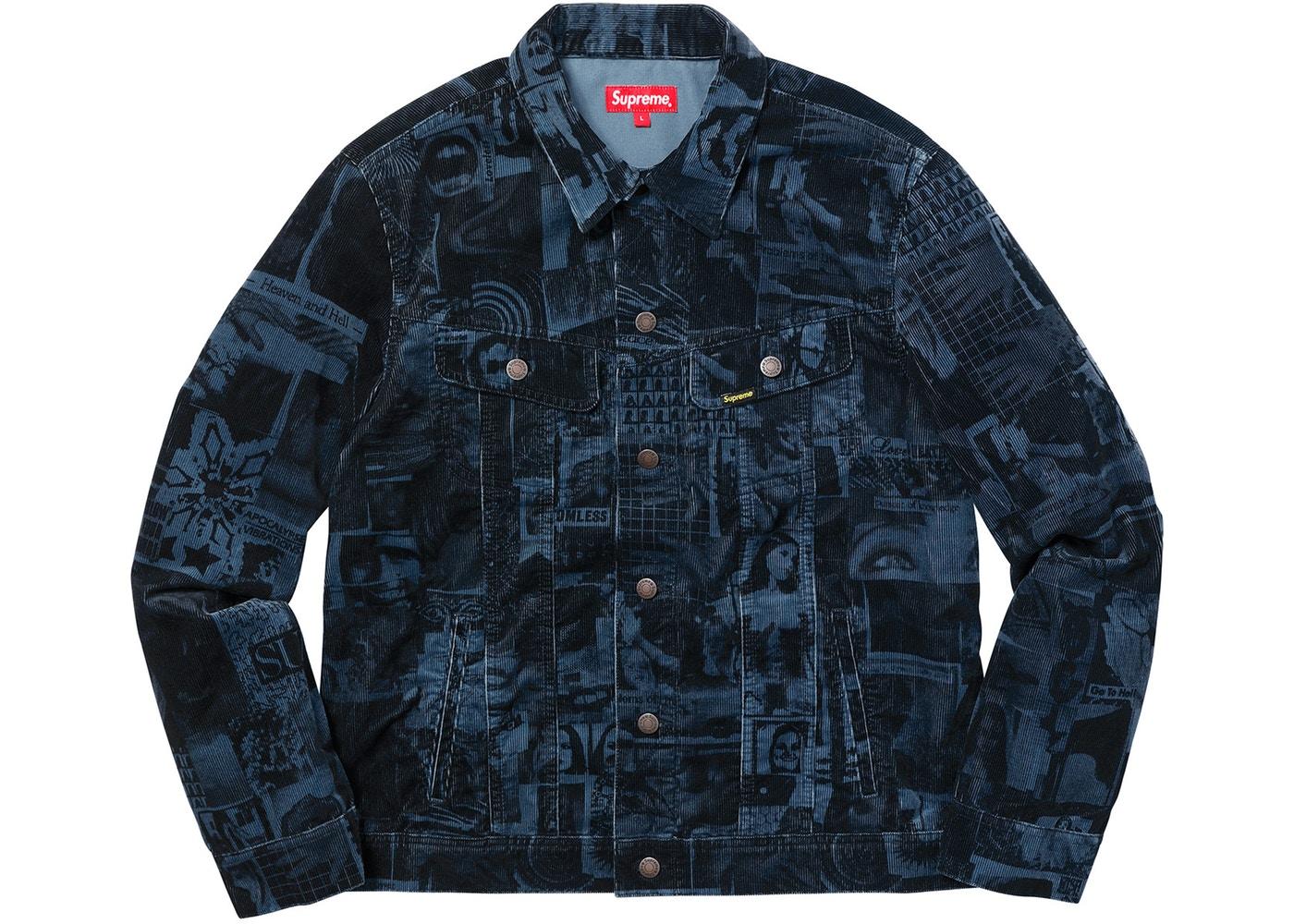 Supreme Vibrations Corduroy Trucker Jacket Slate