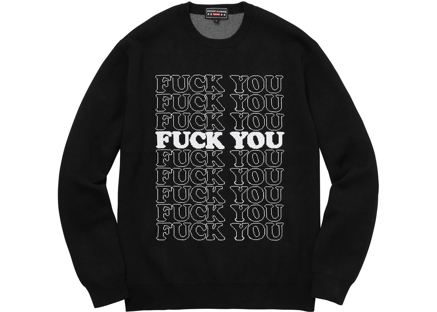 Supreme Hysteric Glamour Fuck You Sweater Black Fall/Winter 2017