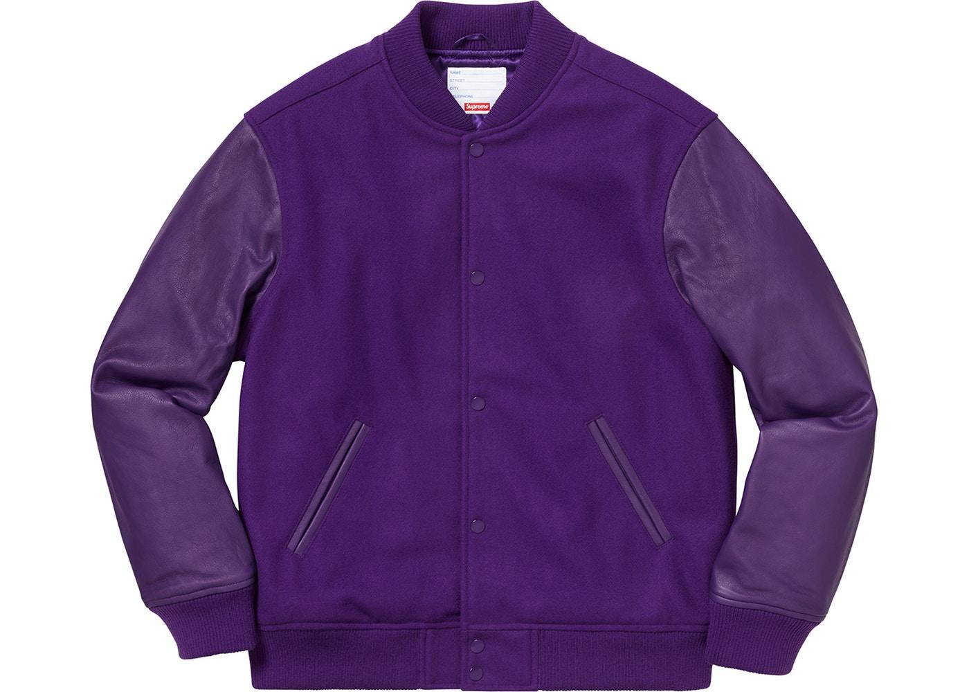 Supreme Motion Logo Varsity Jacket Purple - StockX News