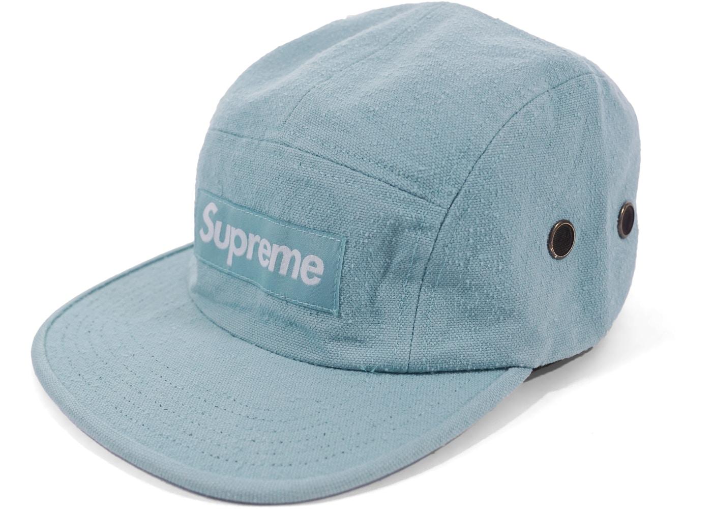 Supreme Napped Canvas Camp Cap Dusty Teal Fall Winter 2018