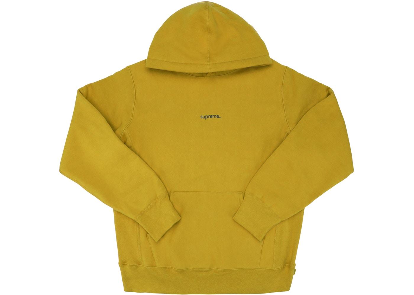 Supreme Trademark Hoodie Mustard