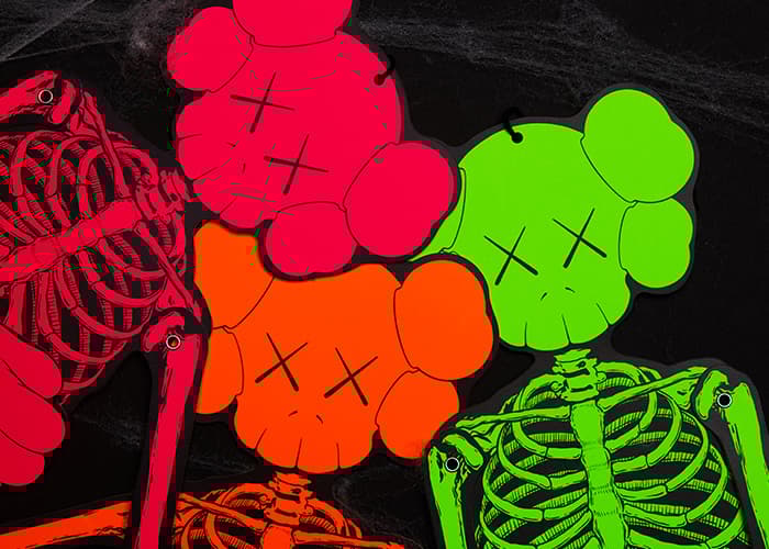 kaws skeleton close up