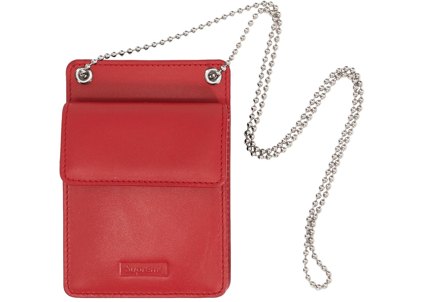 Supreme Leather ID Holder +Wallet Red - StockX News