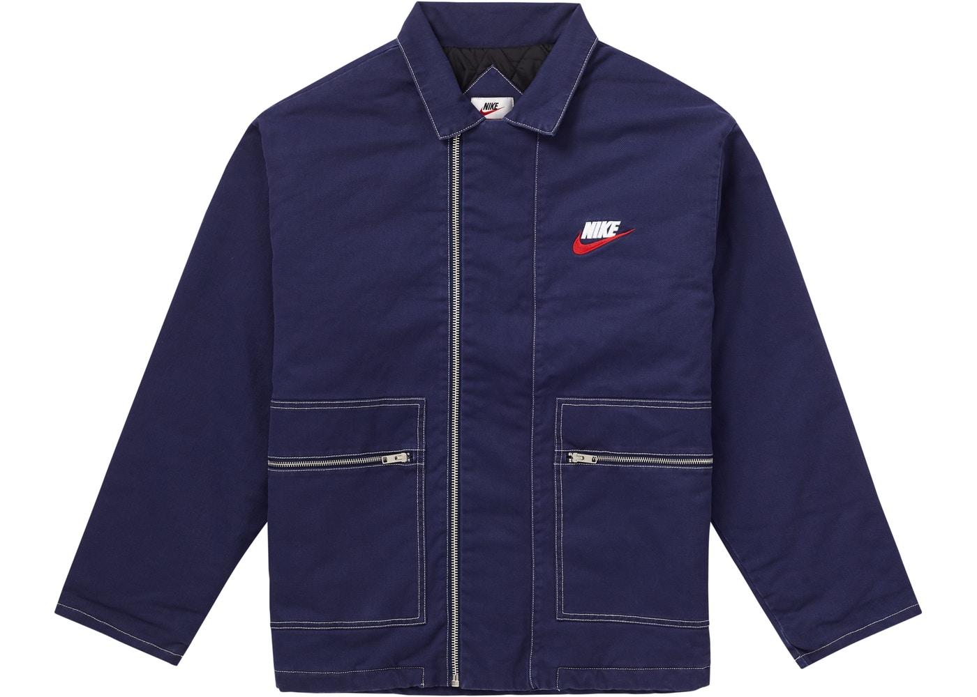 Supreme Nike Double Zip Quilted Work Jacket Navy