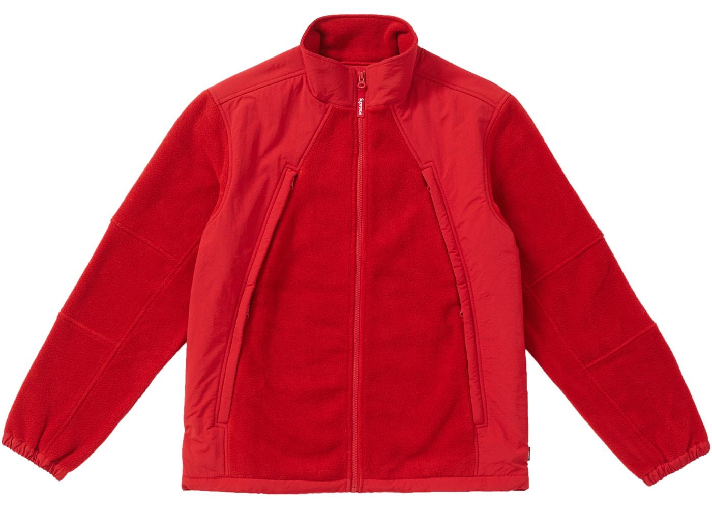 Supreme Polartec Zip Up Jacket Red