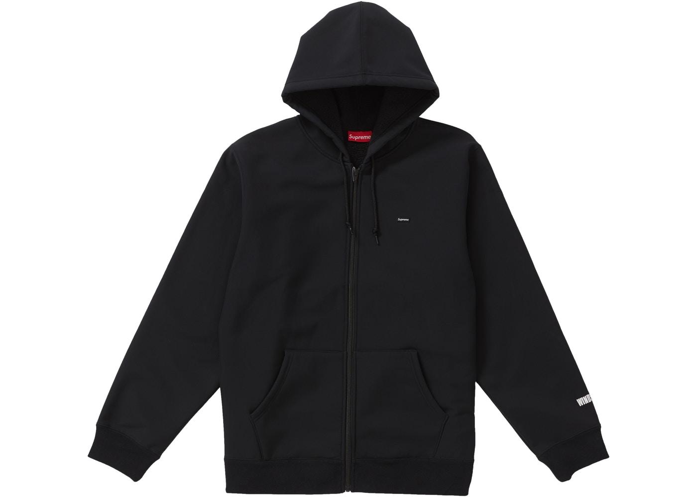 Supreme WINDSTOPPER Zip Up Hooded Sweatshirt Black