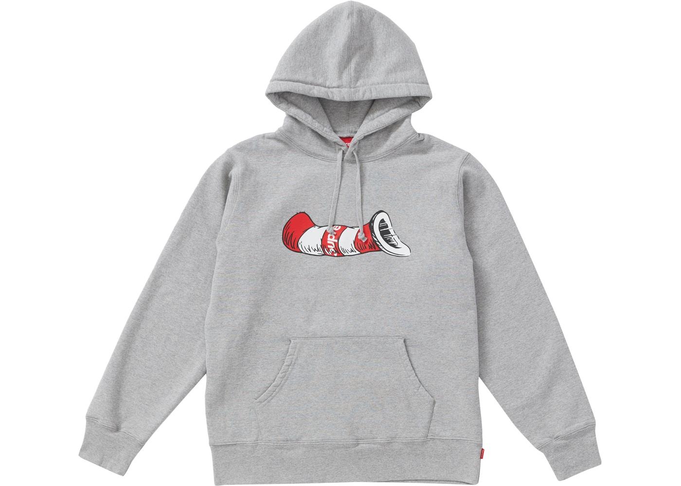 Supreme Cat in the Hat Hooded Sweatshirt Heather Grey