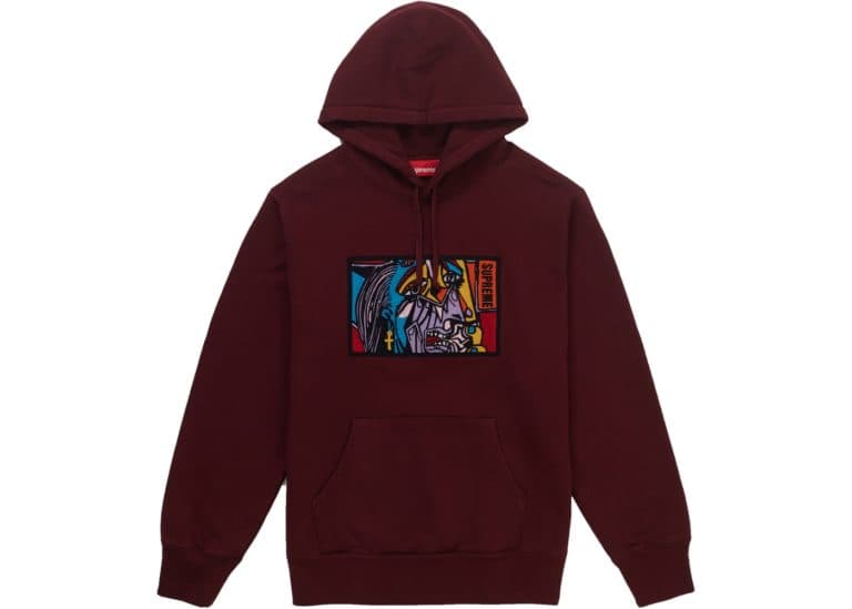 Supreme Chainstitch Hooded Sweatshirt Burgundy