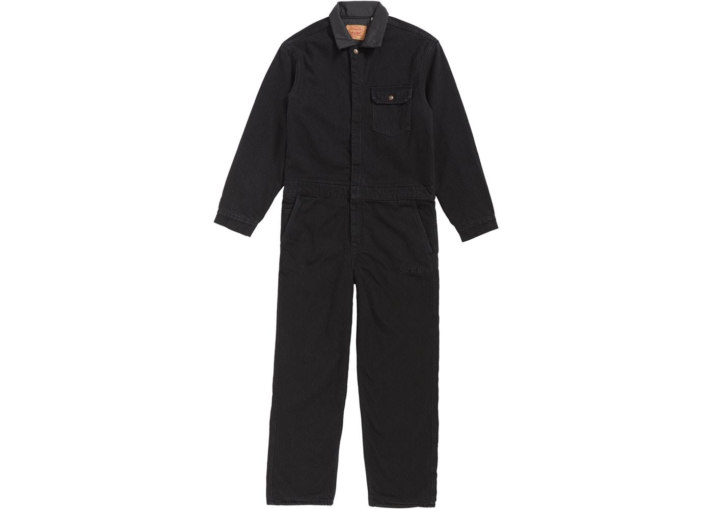 Supreme Levi's Denim Coveralls Black Fall/Winter 2018