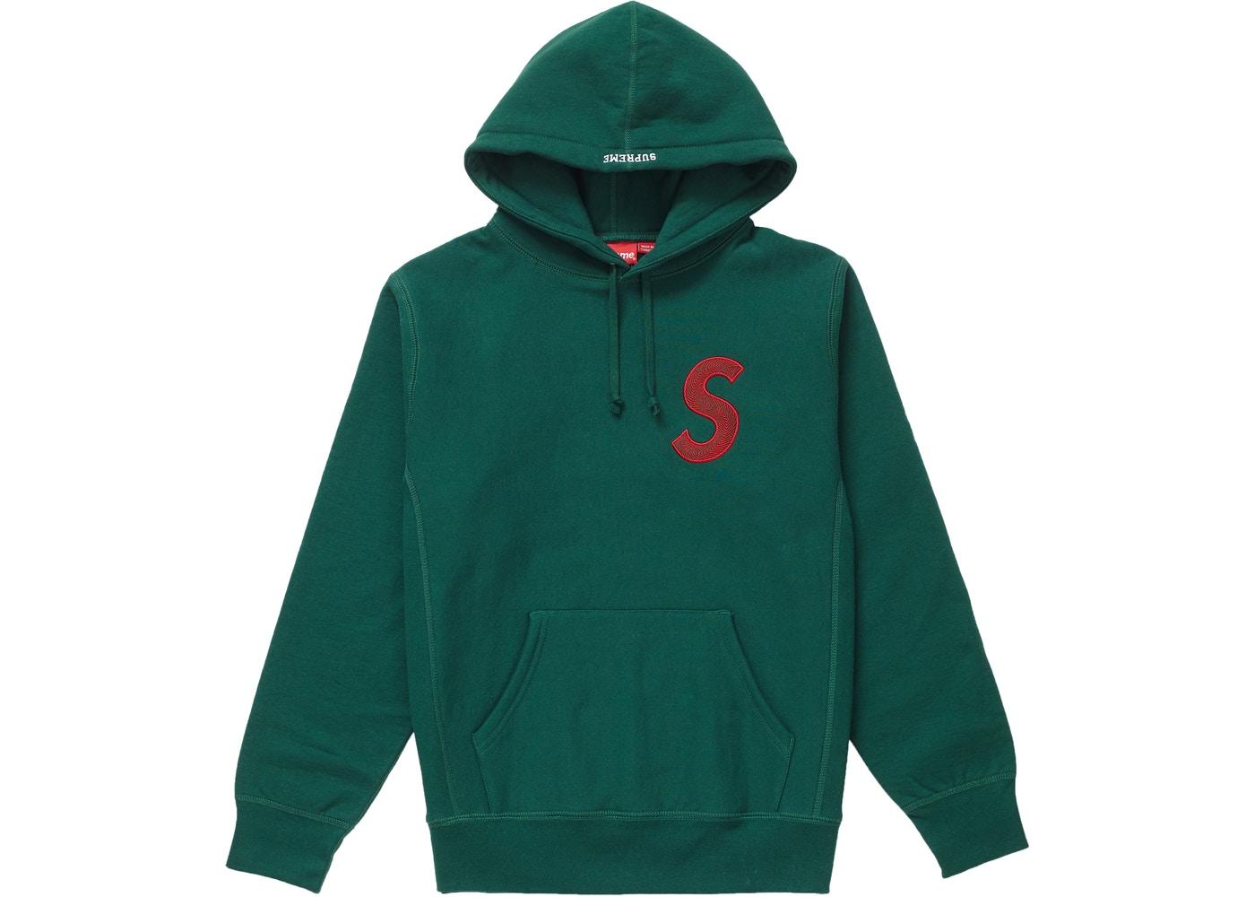 Supreme S Logo Hoodie Dark Green