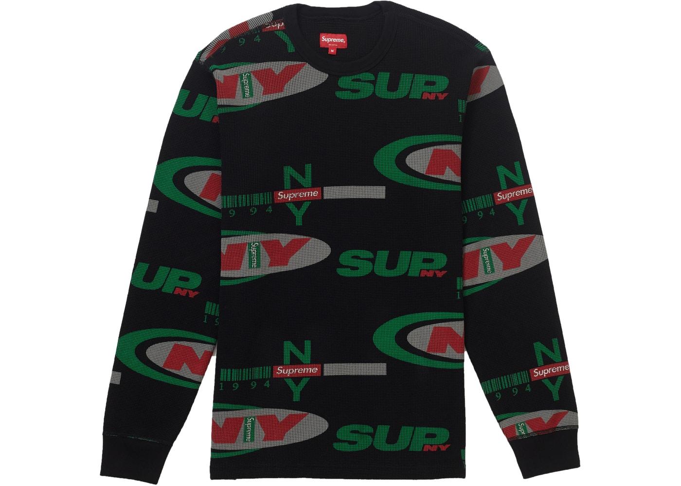 トップス Supreme 18FW Supreme NY Waffle Thermal Supreme Supreme NY Waffle Thermal Black Fall/Winter 2018