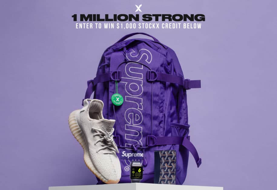 1 Million Strong: $1,000 StockX Credit Giveaway