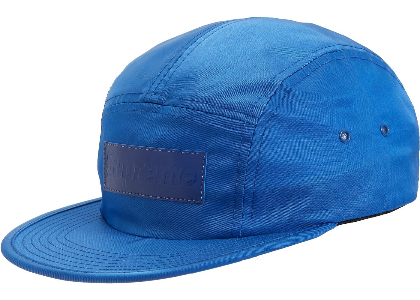 Supreme Patent Leather Patch Camp Cap Royal