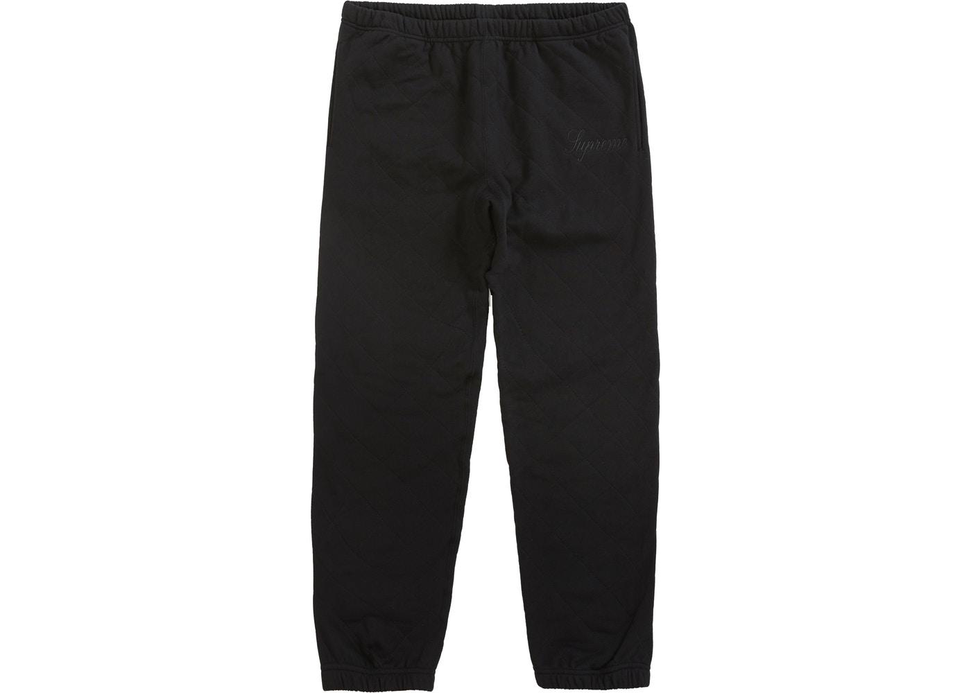 Supreme Quilted Sweatpants Black