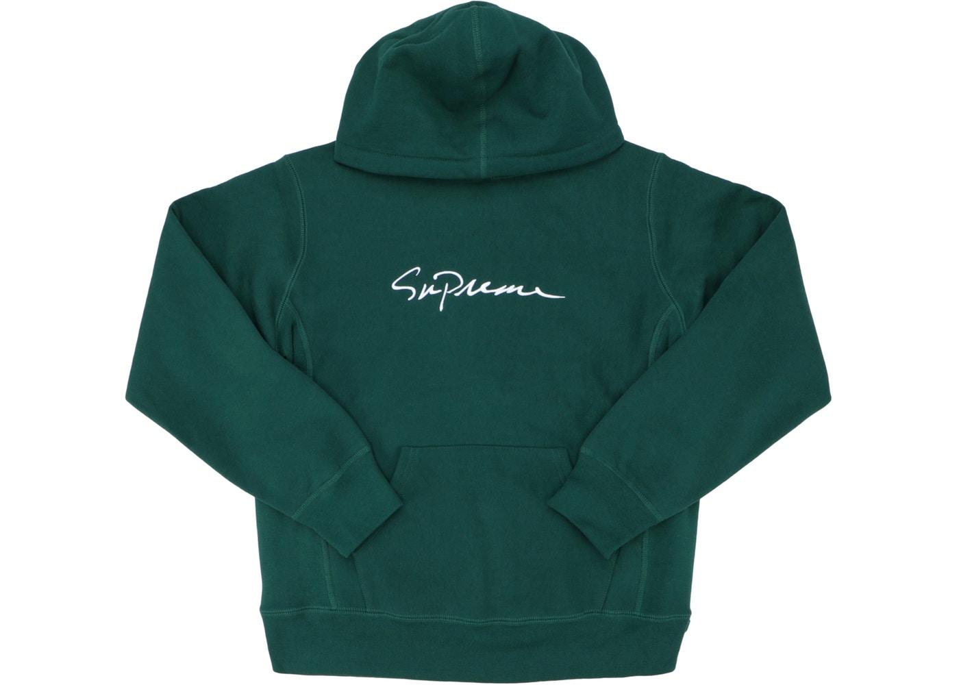 Supreme Classic Script Hooded Sweatshirt Dark Green - StockX News