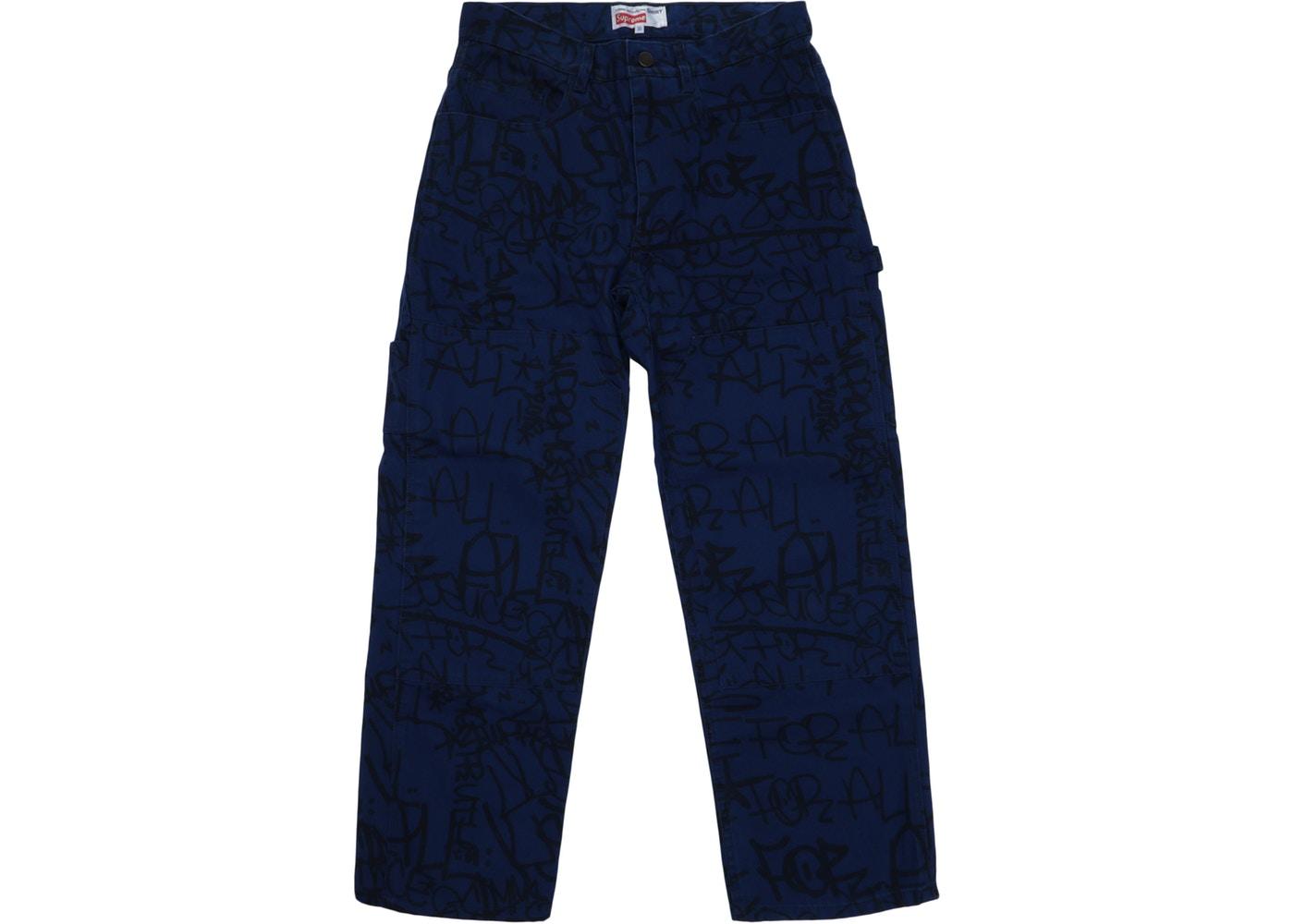 Supreme Comme des Garcons SHIRT Canvas Painter Pant Navy